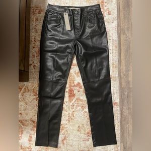 Hudson Jeans - Barbara Faux Leather High Waist Straight Ankle - Size 29